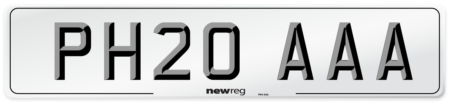 PH20 AAA Number Plate from New Reg